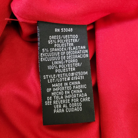 Nightway Red Strappy Back Beaded A-Line Gown Size Women's 12 NEW with Tags - Picture 15 of 16